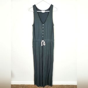 Soma | Tie Waist Rayon Jumpsuit Green Medium